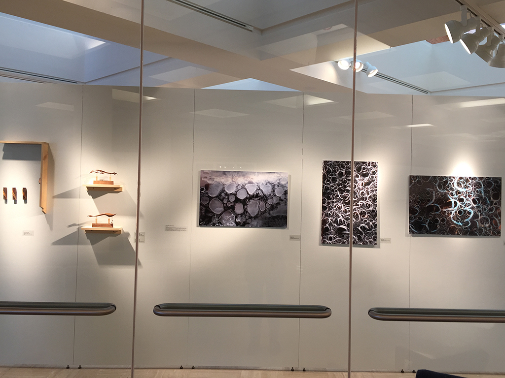 Front installation view feating Buchalter and Littell (L-R)